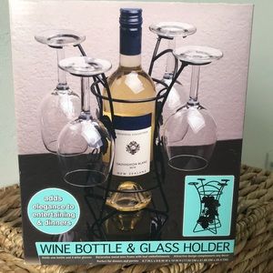 Glass and wine holder